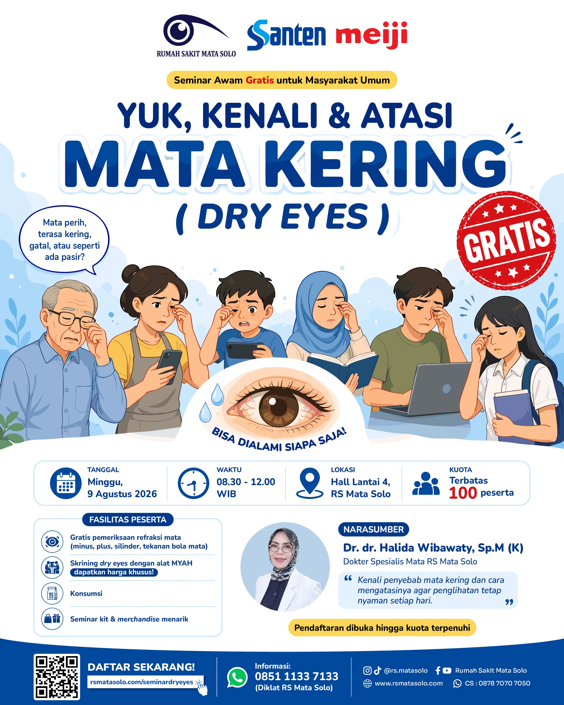 Seminar Awam Gratis: Kenali Mata Kering (Dry Eyes) dan Cara Mengatasinya