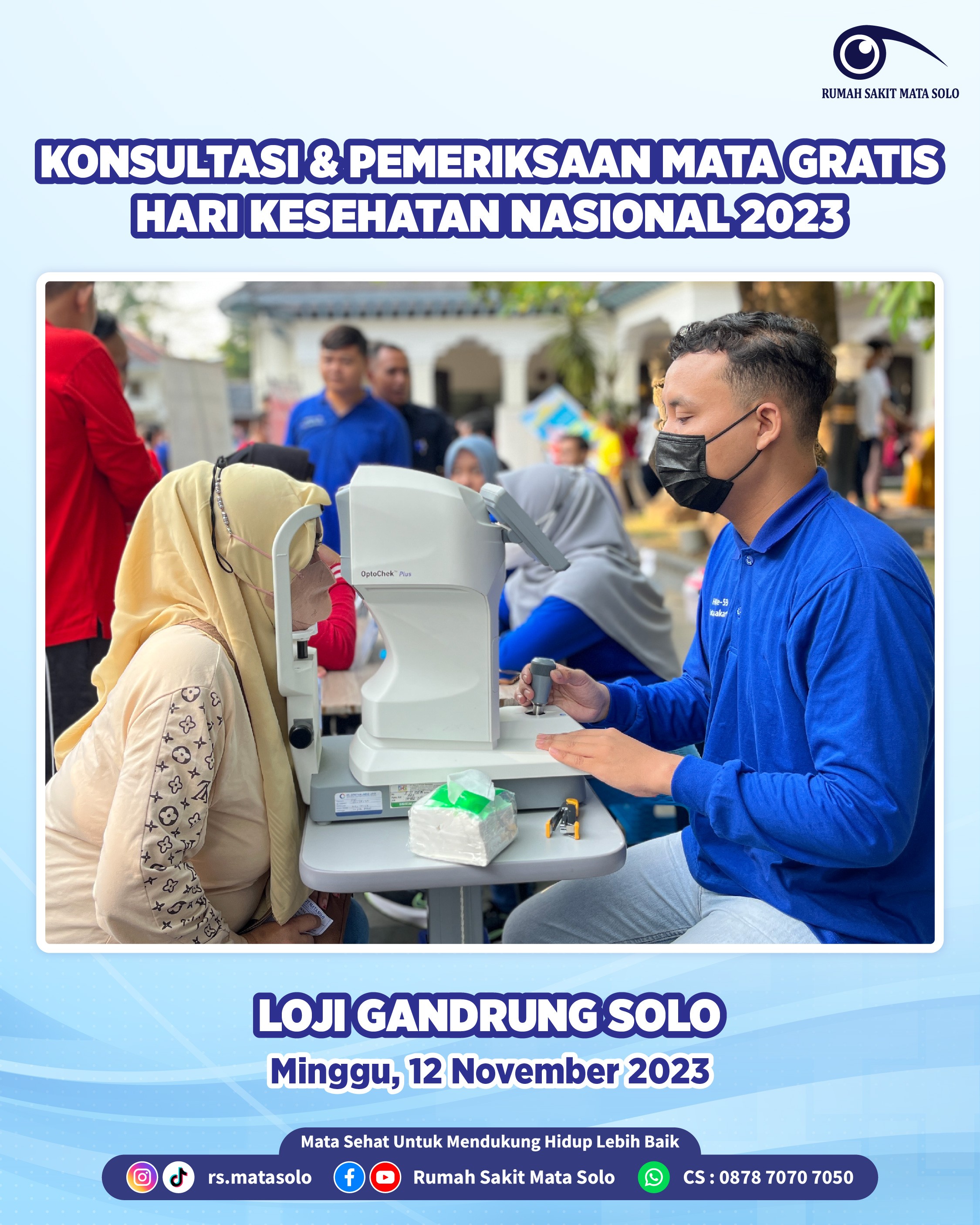 RS Mata Solo Gelar Pemeriksaan Mata Gratis Sambut Hari Kesehatan Nasional 2023