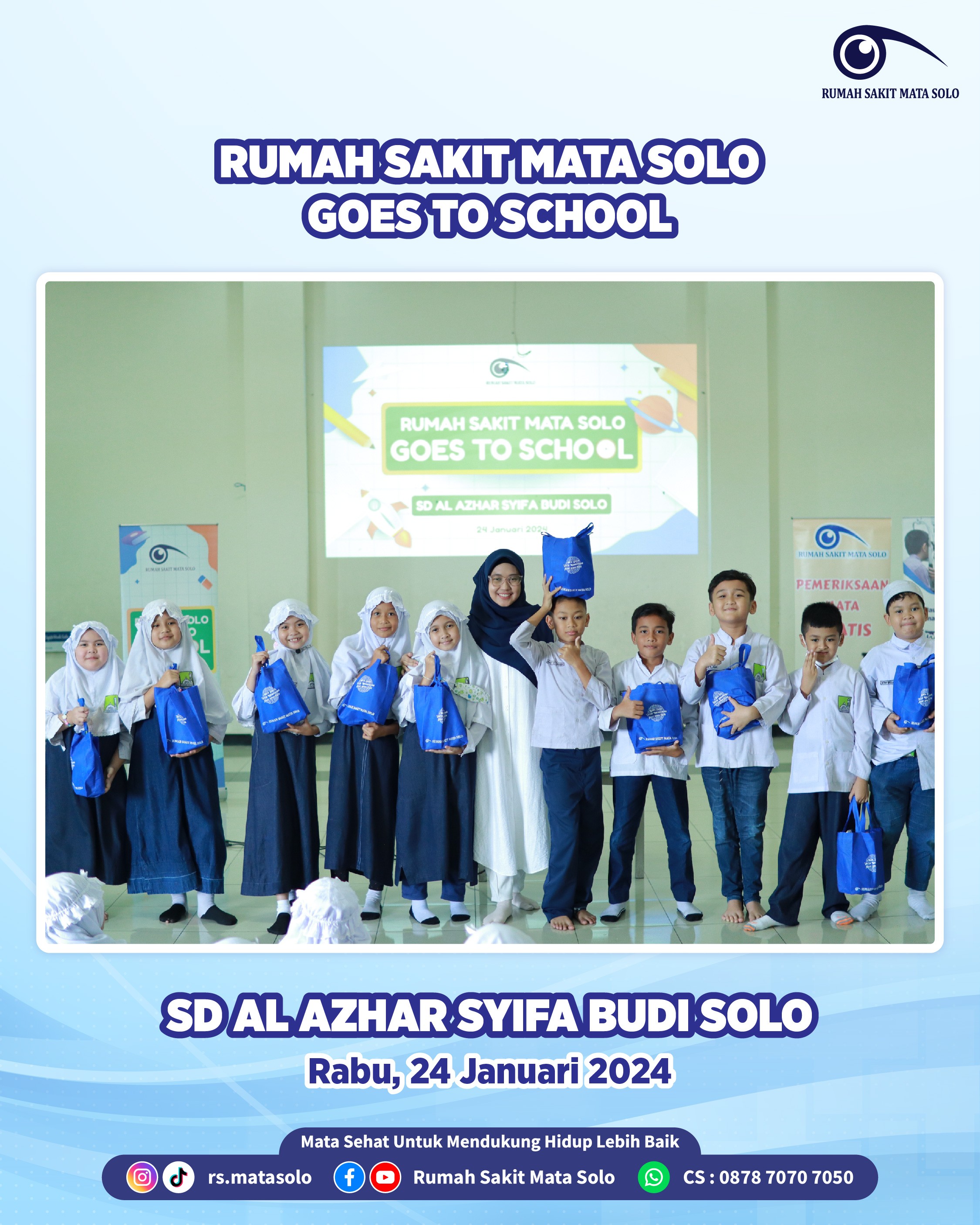 RS Mata Solo Goes to School - Kembali Menyambangi SD Al Azhar Syifa Budi Solo