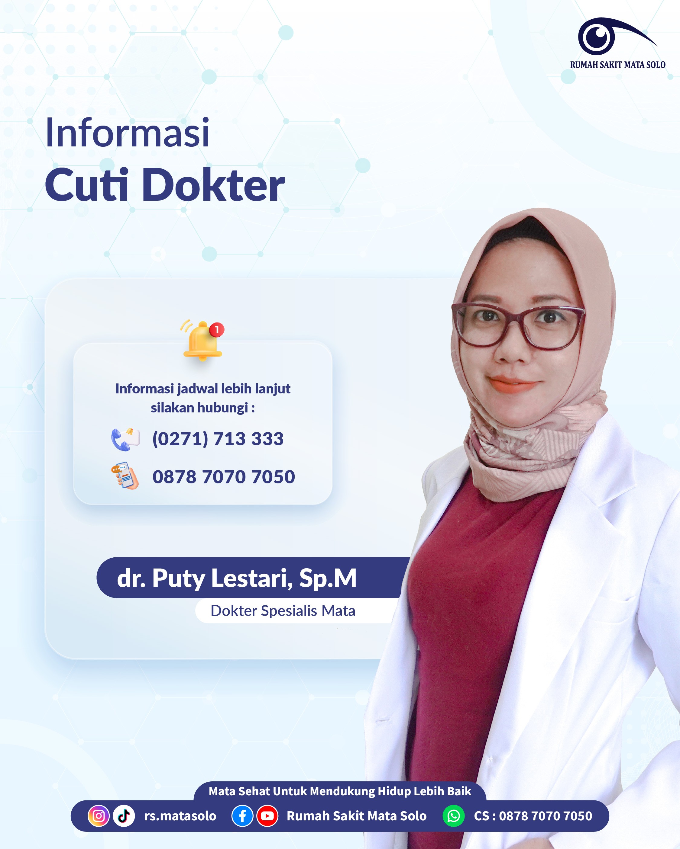 Informasi Cuti Dokter - dr. Puty Lestari, Sp.M