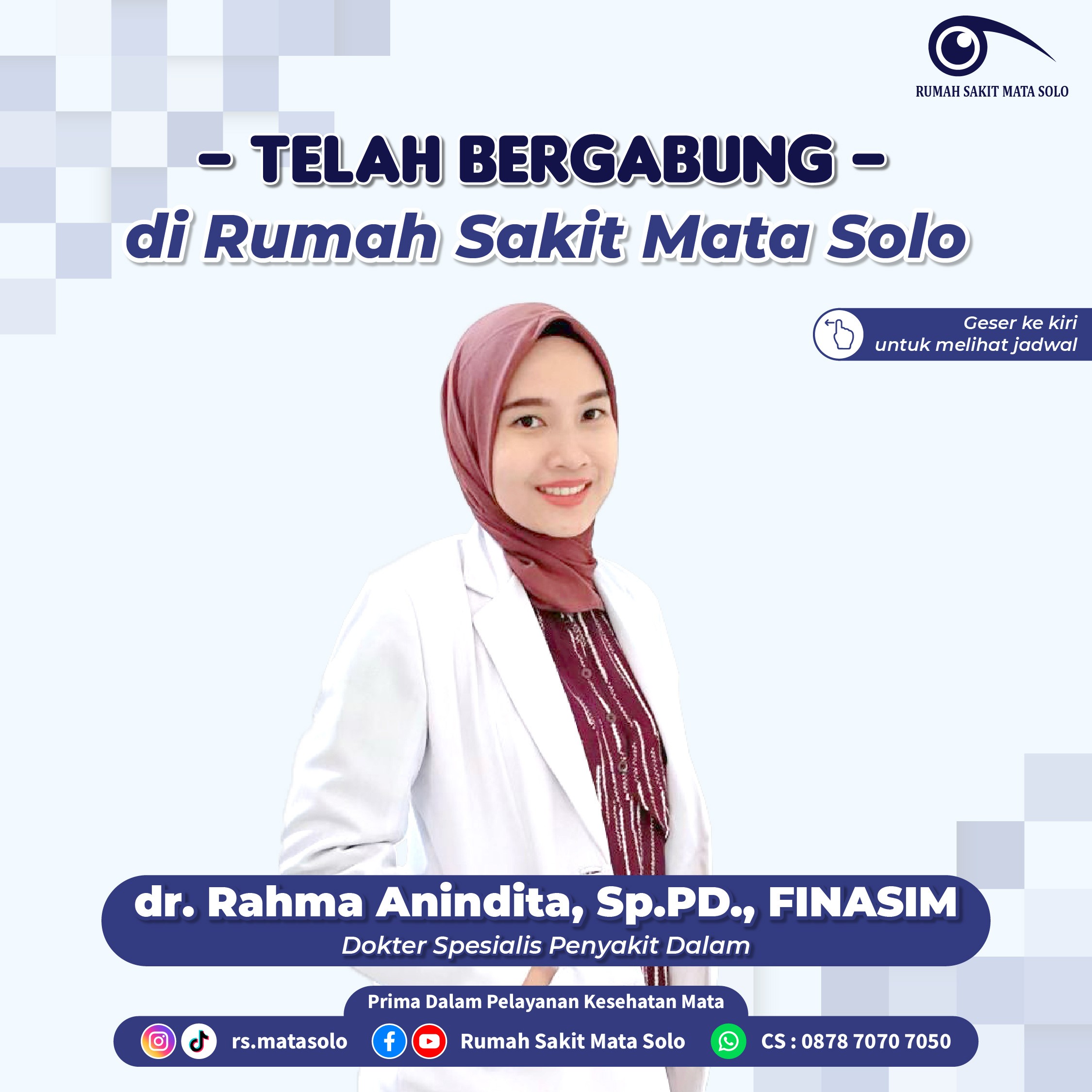 Telah Bergabung Dokter Spesialis Penyakit Dalam di Rumah Sakit Mata Solo