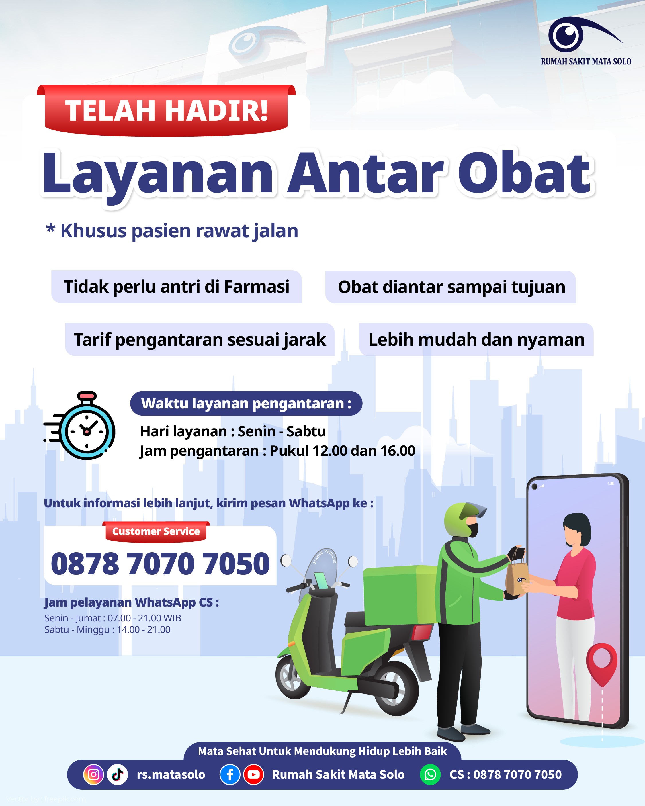 Telah Hadir Layanan Antar Obat di Rumah Sakit Mata Solo