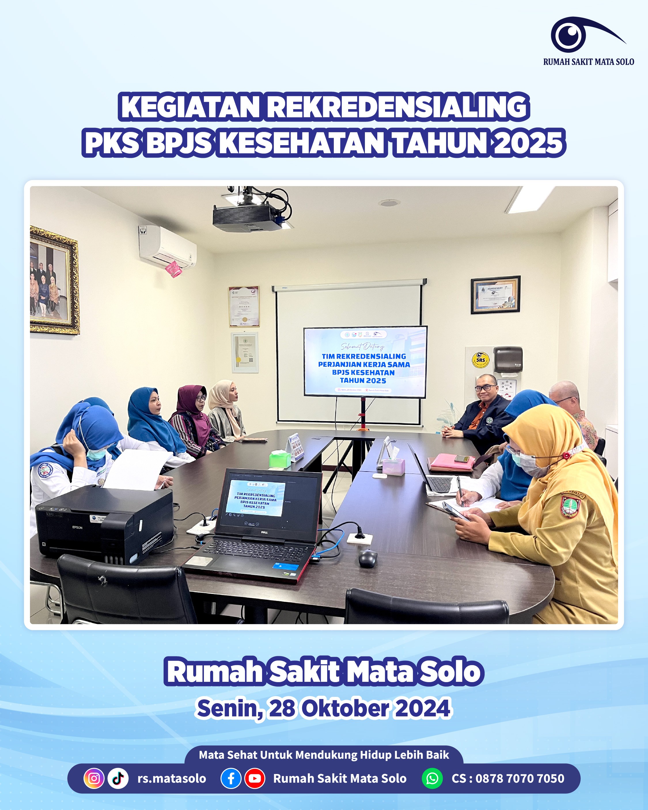 RS Mata Solo Sambut Tim Rekredensialing Perjanjian Kerja Sama BPJS Kesehatan Tahun 2025