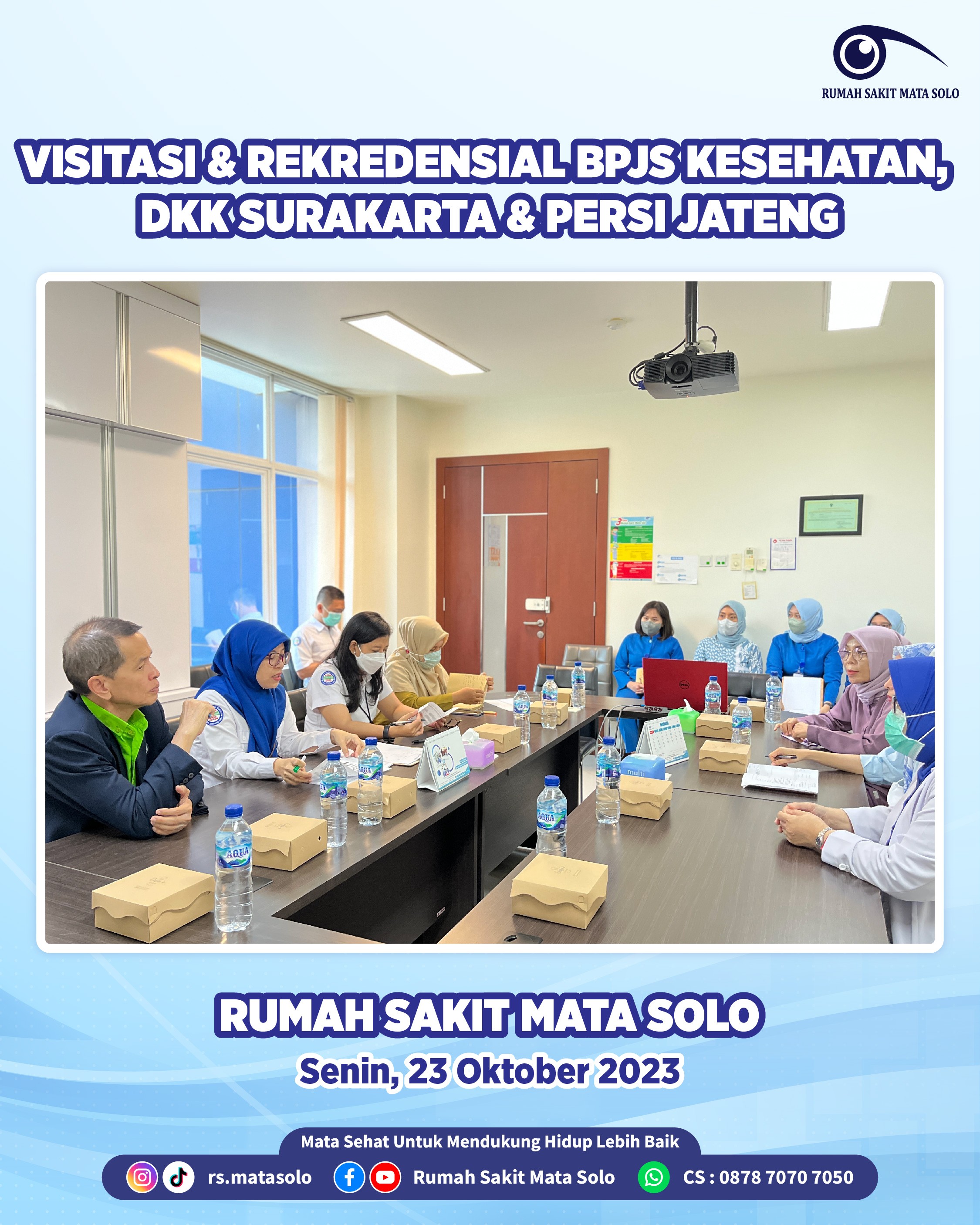 RS Mata Solo Menerima Kunjungan Rekredensial BPJS Kesehatan, DKK Surakarta & PERSI Jateng