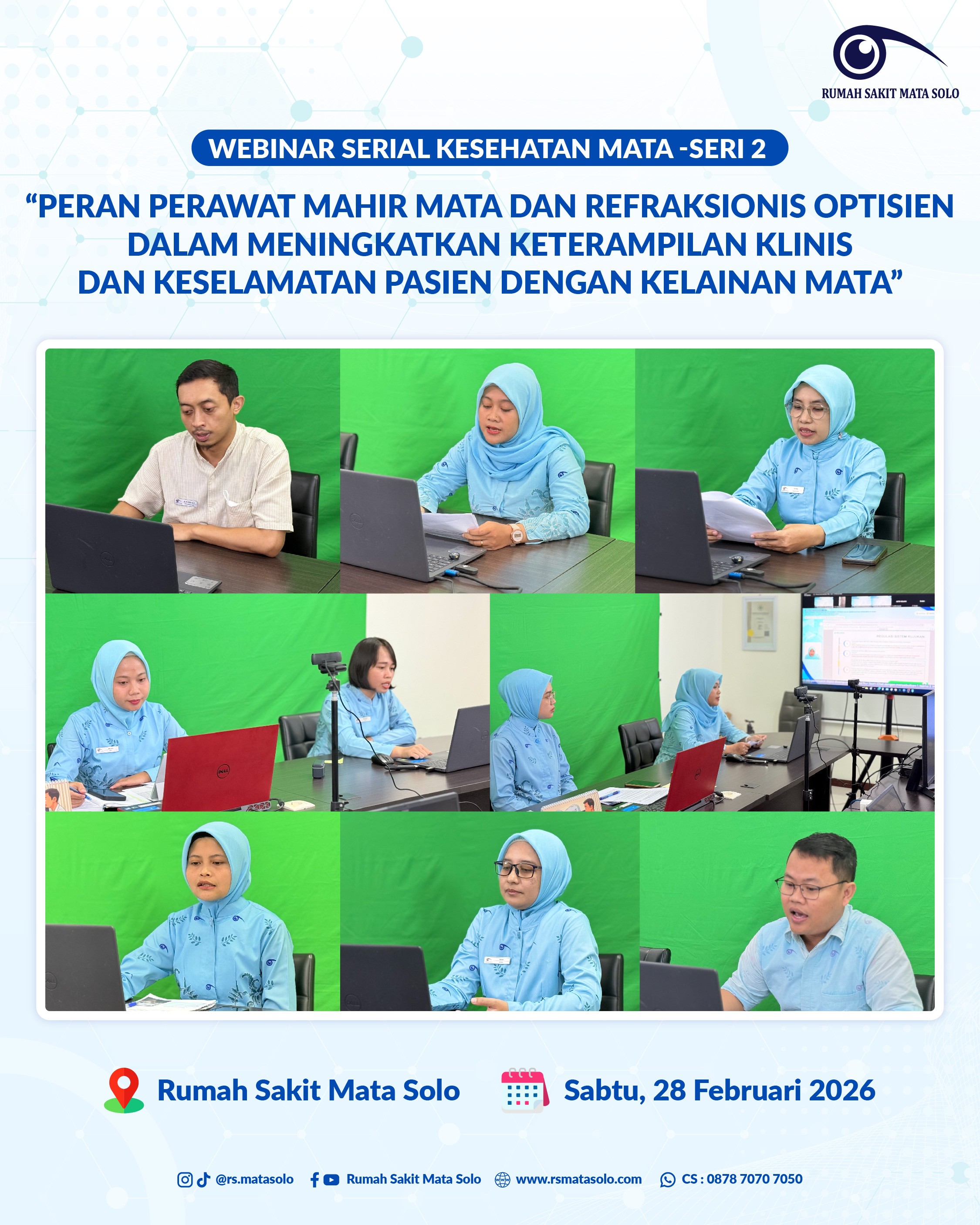 Webinar Serial Kesehatan Mata Seri 2 Bahas Peran Perawat Mahir Mata dan Refraksionis Optisien dalam Peningkatan Keterampilan Klinis dan Keselamatan Pasien
